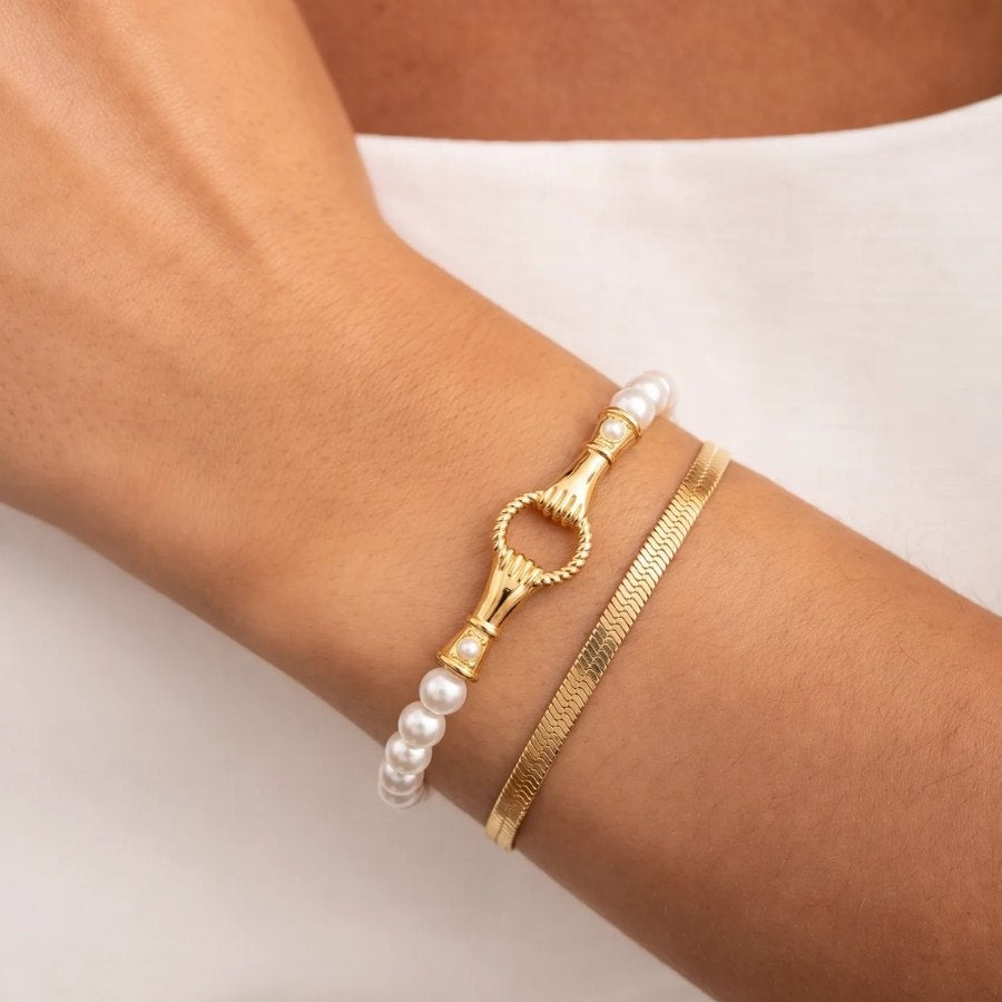 Pearl T-Bar Bracelet