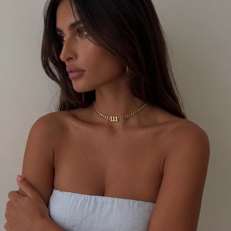 Angel Number Gold Choker