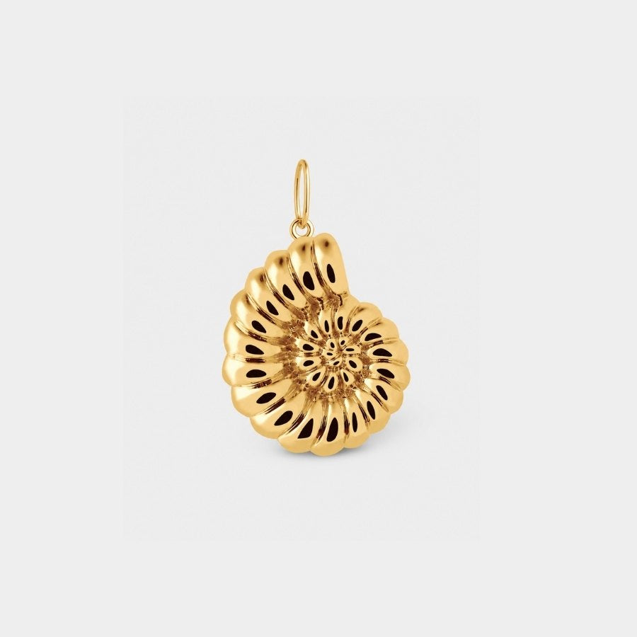 Golden Shell Pendant Necklace