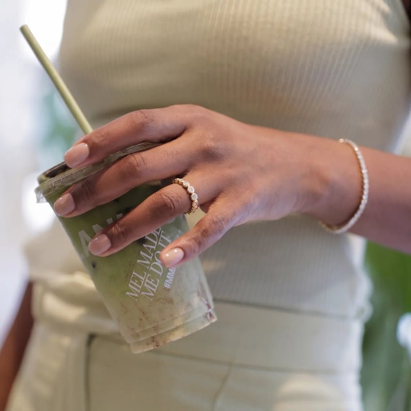 Bubble Ring - Bezel Tennis CZ