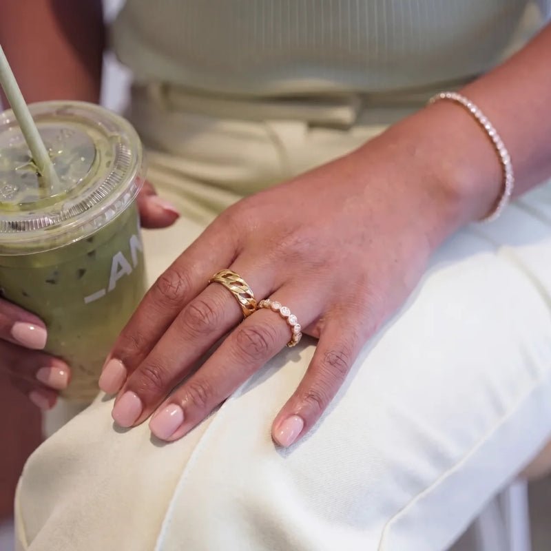 Chunky Gold Band Ring - Aurum Rope