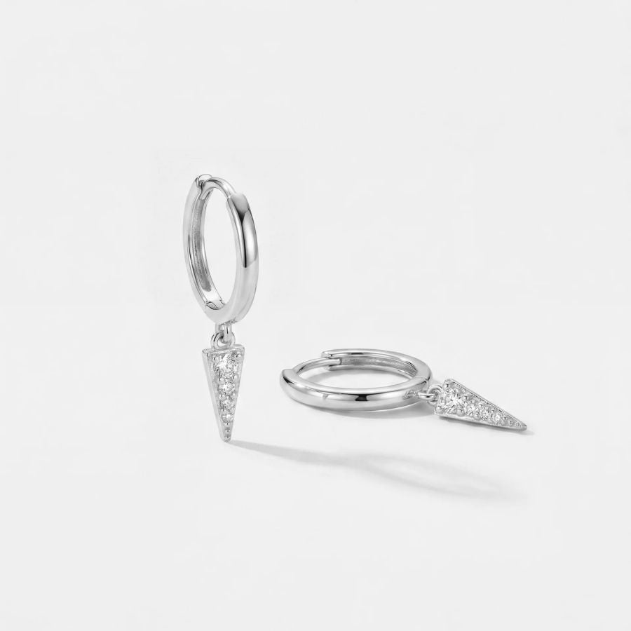 Gold Hoop Earrings - Vega Drop Pavé