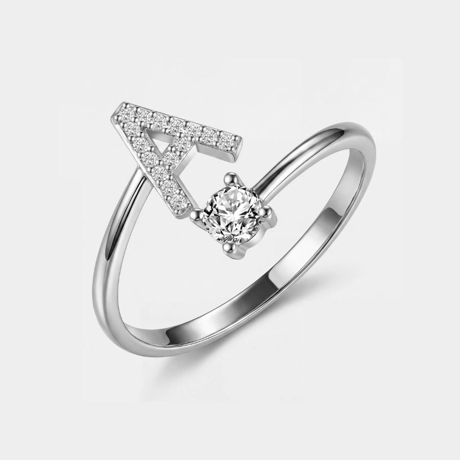 Initial Ring - Icy Pavé Adjustable