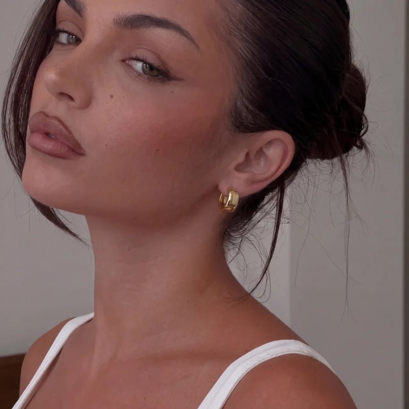 Mini Huggie Earrings - Solace Gold