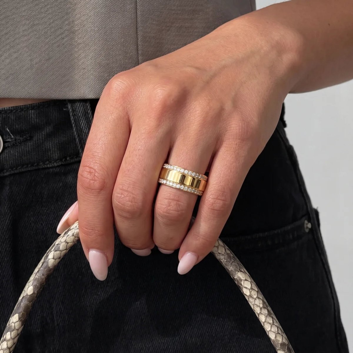 Personalised Name Ring - Double Band