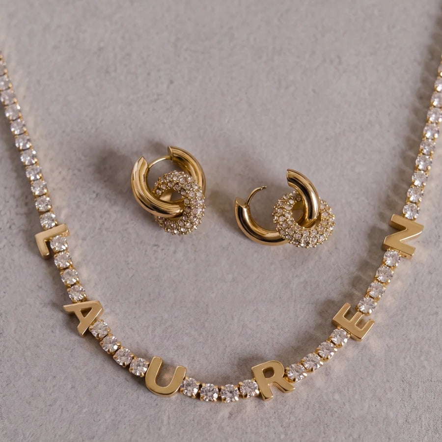 Initials Custom Tennis Necklace