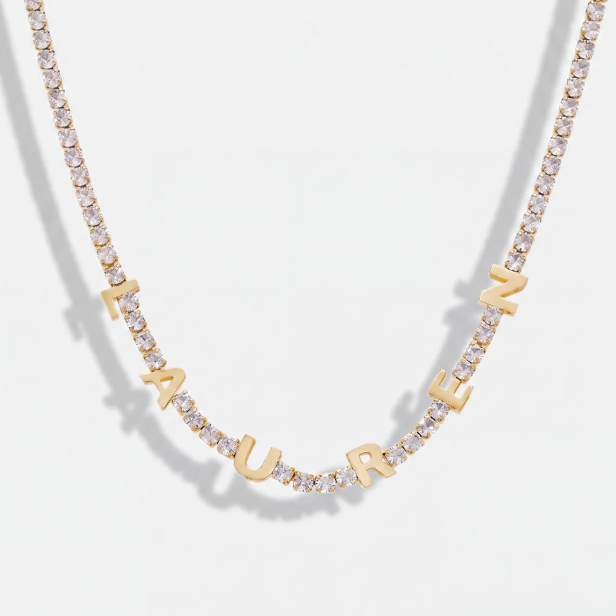 Initials Custom Tennis Necklace