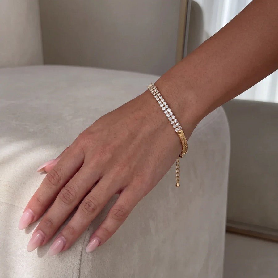 Tennis & Herringbone Bracelet