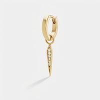 Gold Hoop Earrings - Vega Drop Pavé