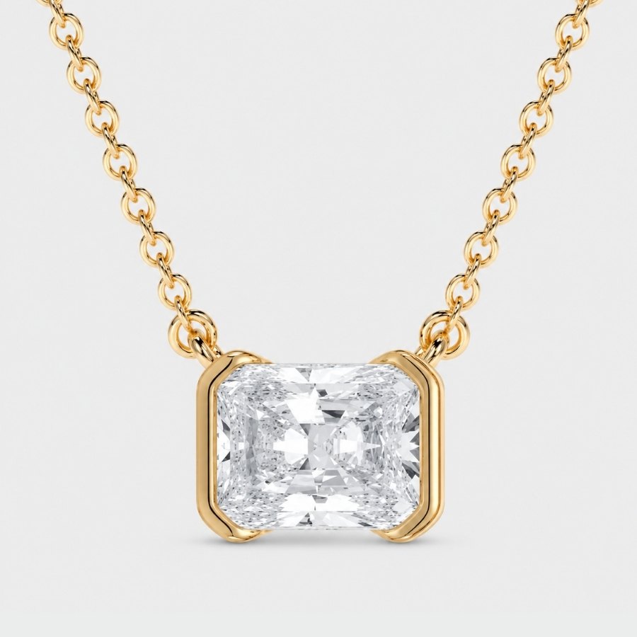 Radiant Cut Moissanite Necklace