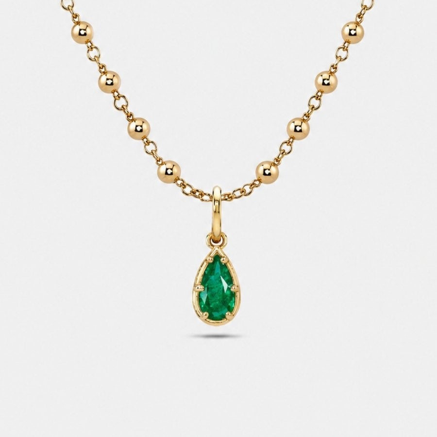Emerald Teardrop Necklace