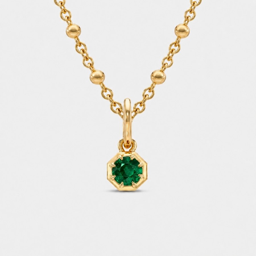 Octagon Gemstone Necklace