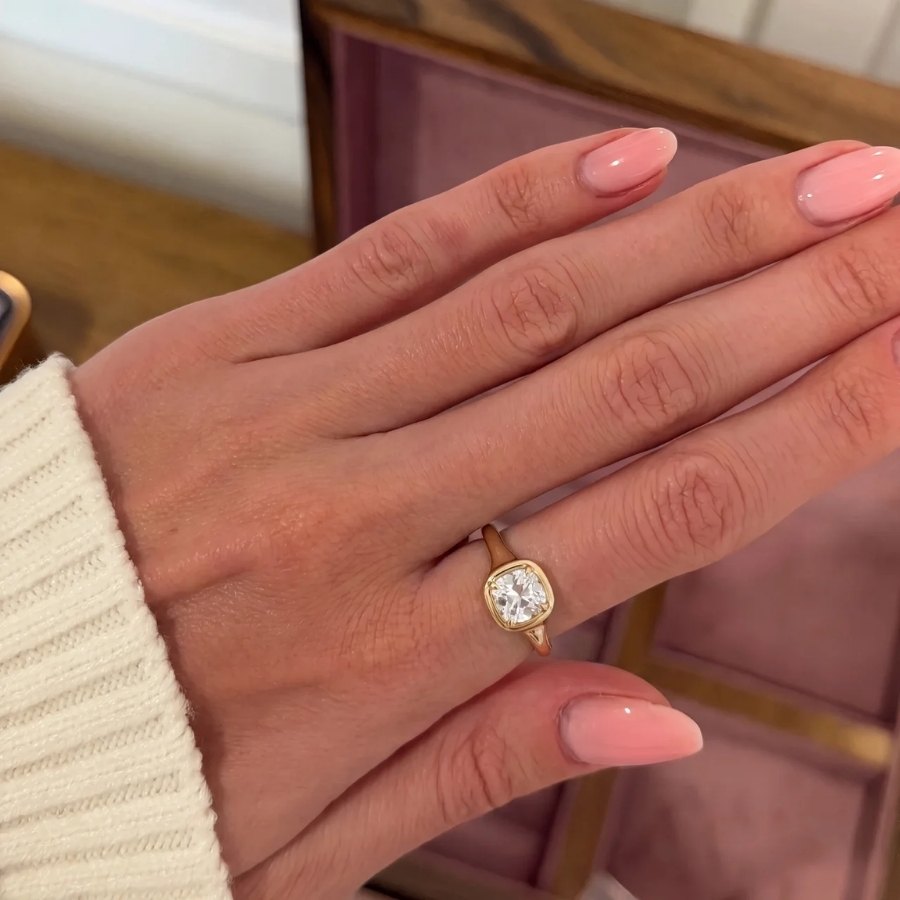 Cushion Cut Signet Ring