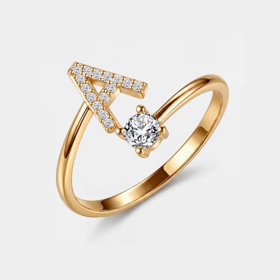 Initial Ring - Icy Pavé Adjustable
