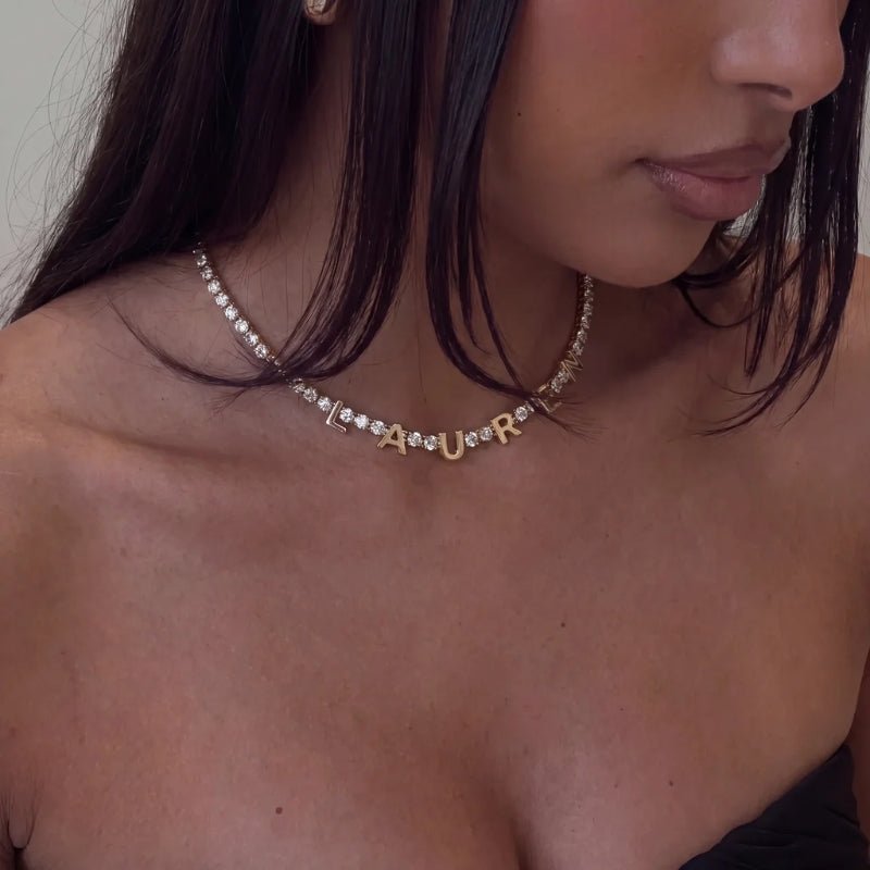 Initials Custom Tennis Necklace