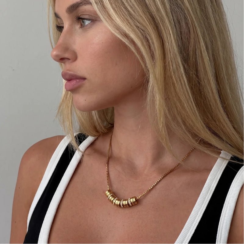 Multiple Rings Names Necklace