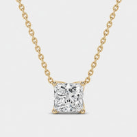 Princess Cut Moissanite Necklace