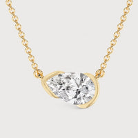 Teardrop Moissanite Necklace