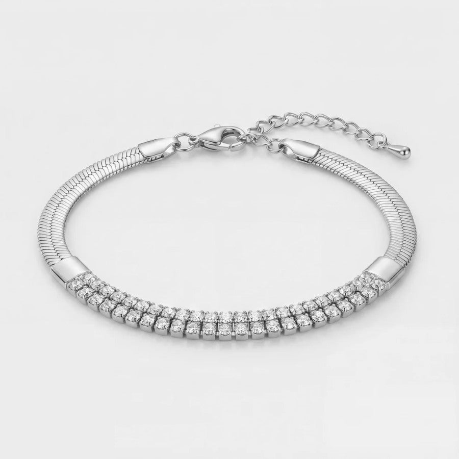 Tennis & Herringbone Bracelet