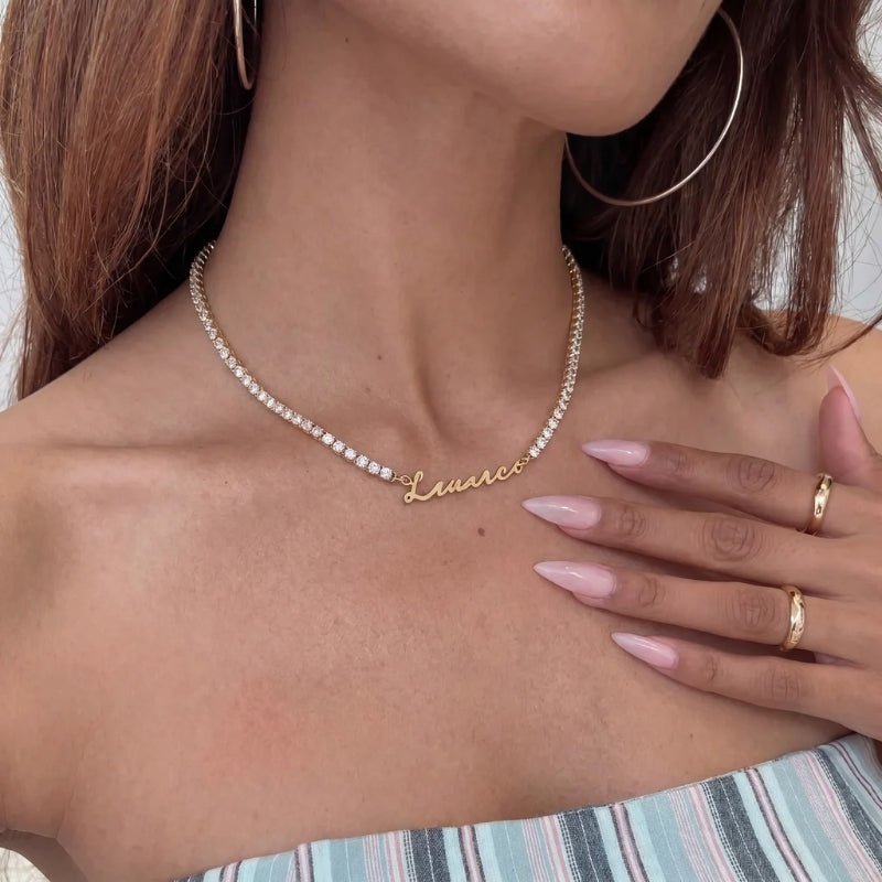 Tennis Name Necklace