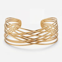 Gold Cuff Bracelet - Aurora Wire