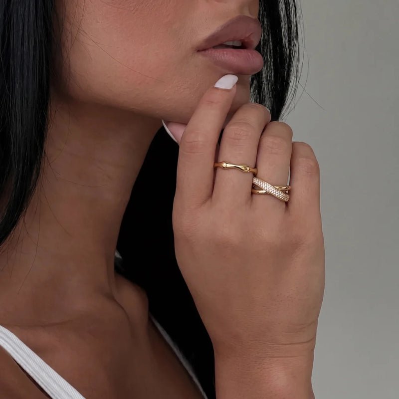 Wave Ring - Organic Stacking Band